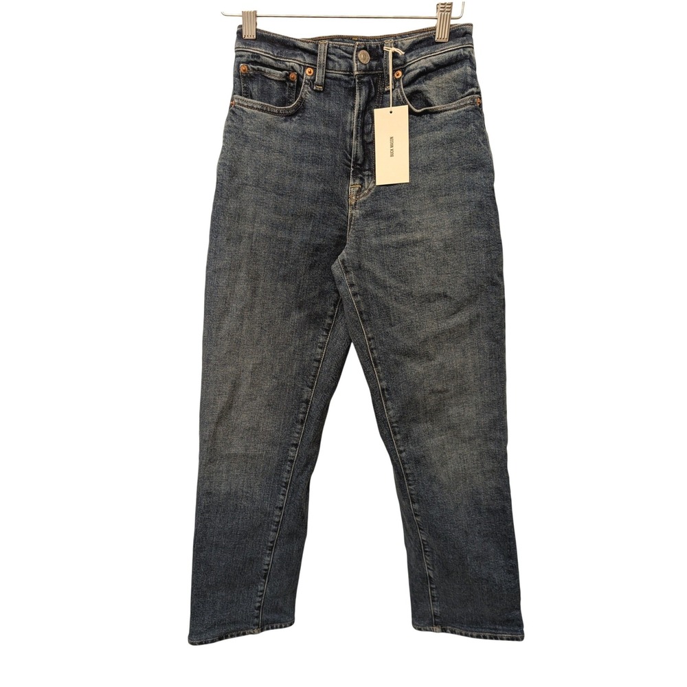 Buck Mason Rider Jeans Dark Wash High‎ Rise Straight Leg Blue Denim Minimalist